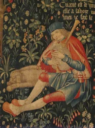 Hirte spielt Dudelsack, ca. 1500-1530